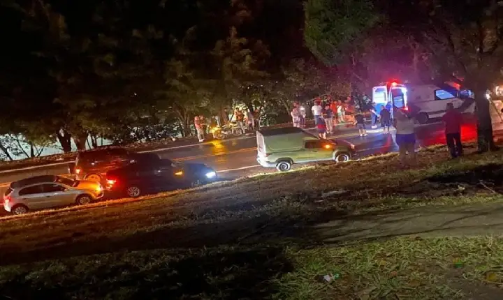Homem morre após ser atingido por uma moto e na sequência por um carro na Rodovia MG 290 em Jacutinga
