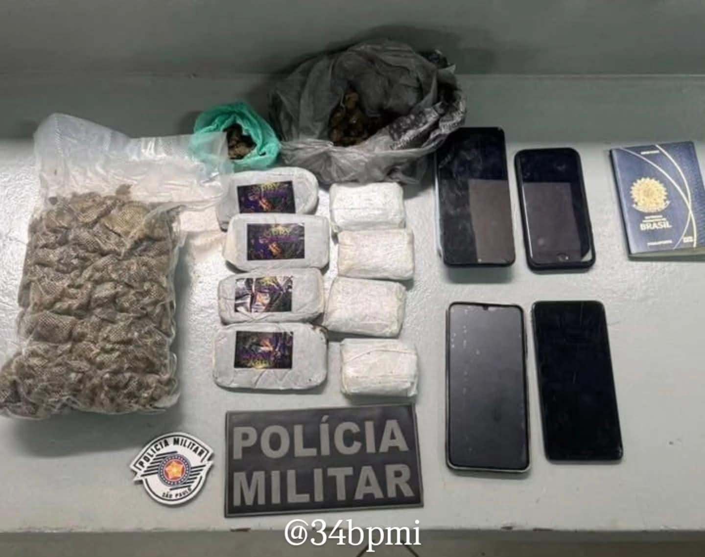 Casal é preso em Socorro com mais de 1,3 kg de drogas