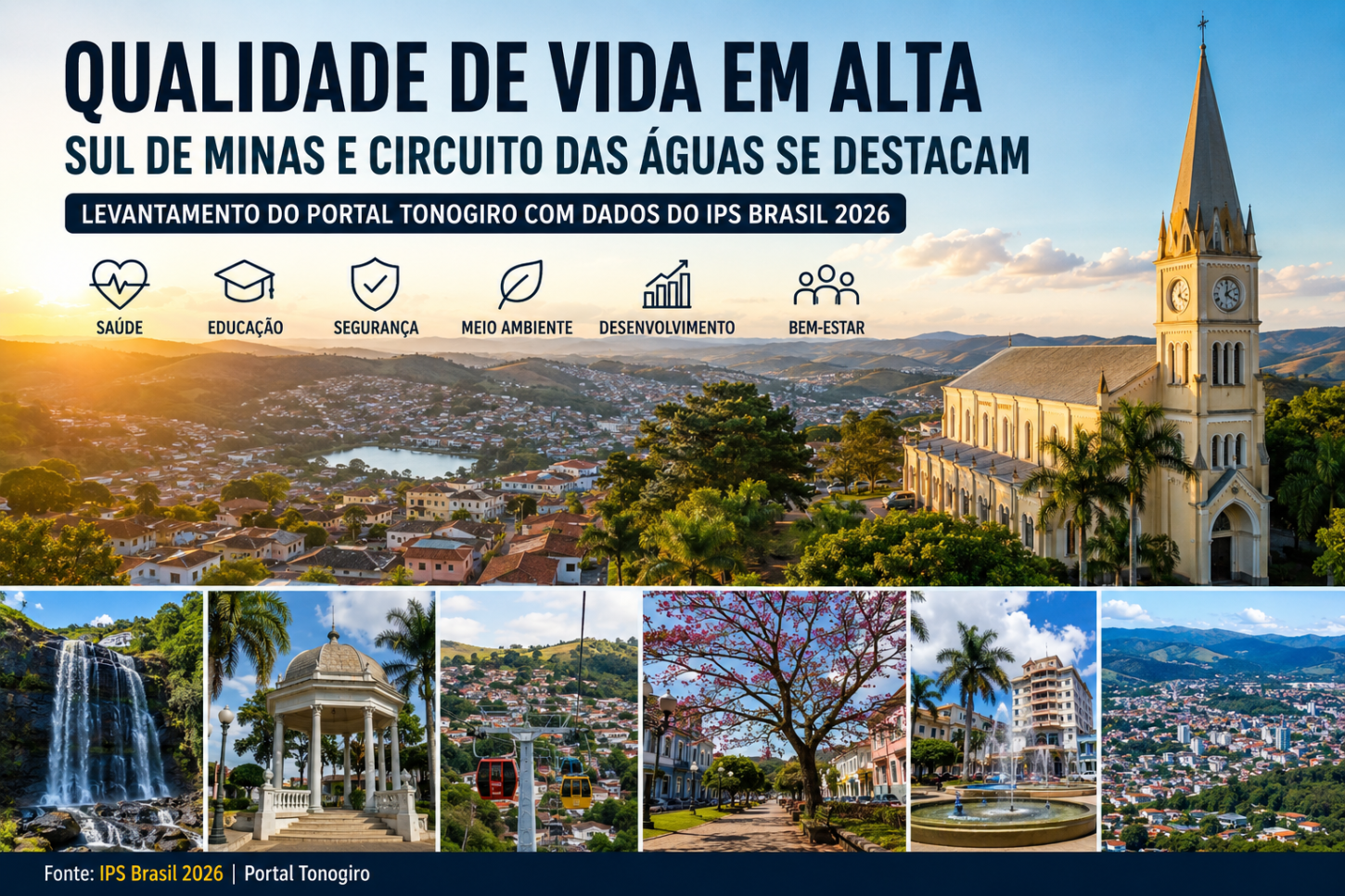Portal Tonogiro divulga ranking das cidades com melhor qualidade de vida entre o Sul de Minas e Circuito das Águas