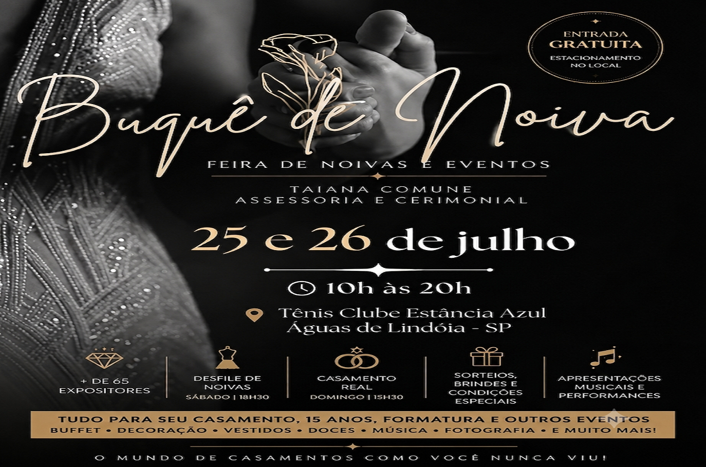 Águas de Lindóia recebe uma das maiores feiras de casamentos e eventos da região nos dias 25 e 26 de julho