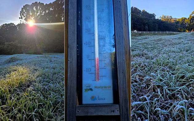 Frente fria perde força e abre caminho para geada: frio se intensifica no Sul de Minas