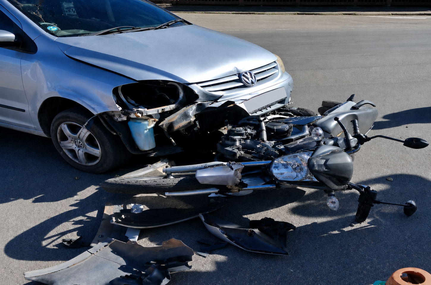 Motociclista fica gravemente ferida após colisão com carro na Avenida das Fontes, em Monte Sião