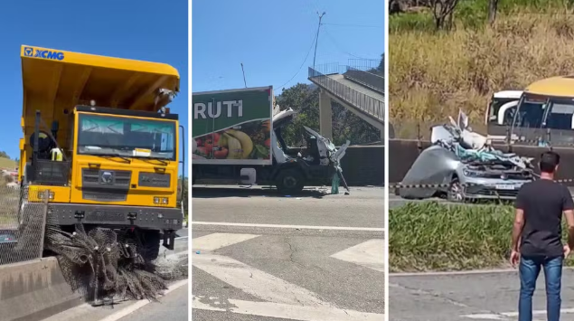Acidente que derrubou passarela na Fernão Dias causa congestionamento de 23 km e obriga motoristas de MG a buscar rotas alternativas