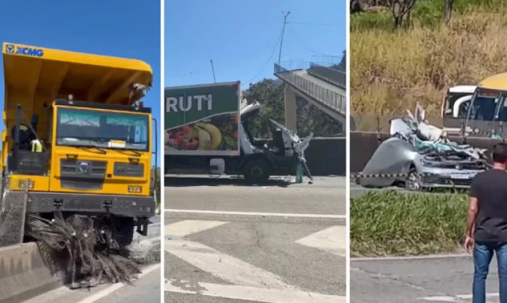 Acidente que derrubou passarela na Fernão Dias causa congestionamento de 23 km e obriga motoristas de MG a buscar rotas alternativas