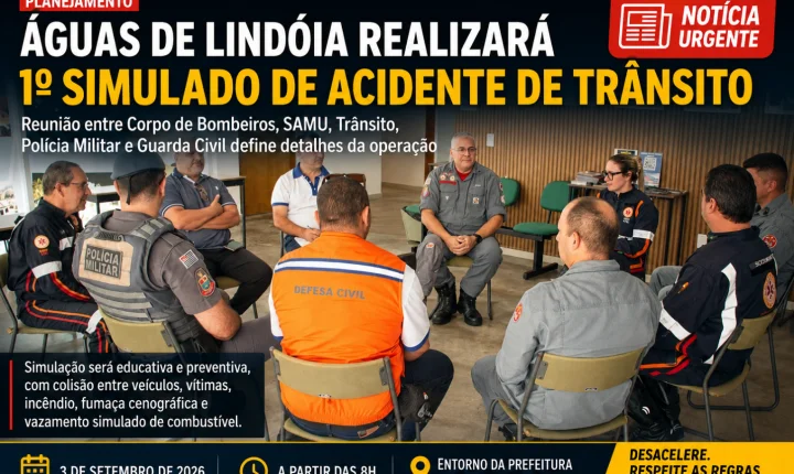 Águas de Lindóia planeja 1º simulado de acidente de trânsito no Centro