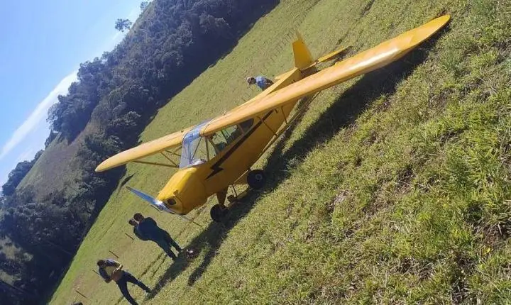 Avião monomotor tem pane durante voo e faz pouso forçado em pasto no Sul de Minas