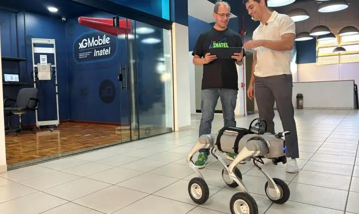 Inatel testa robô 5G em formato de cão para inspeções e buscas