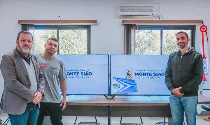 Câmara Municipal de Monte Sião fortalece segurança pública com doação de televisores