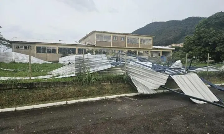 Chuva em Andradas causa estragos, queda de árvores e queda de muro neste sábado
