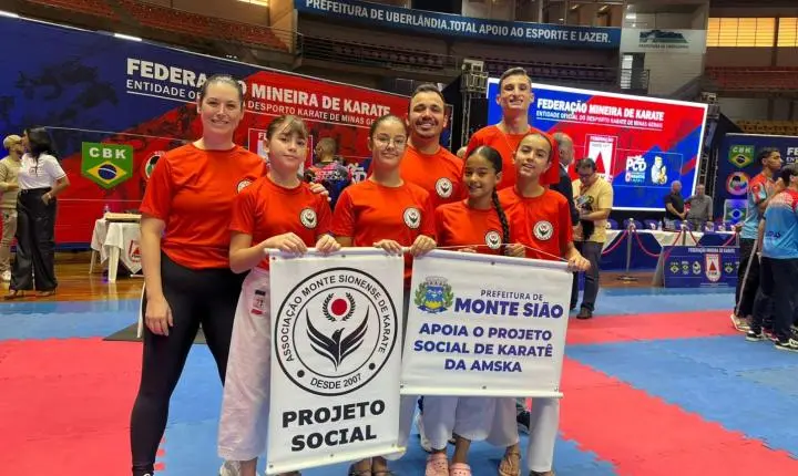 Equipe de karatê de Monte Sião faz história com ouro inédito no Campeonato Mineiro