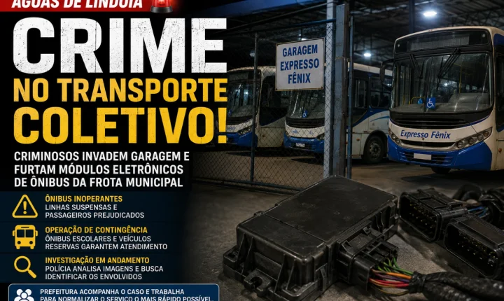 Furto de módulos afeta transporte coletivo em Águas de Lindóia nesta quarta
