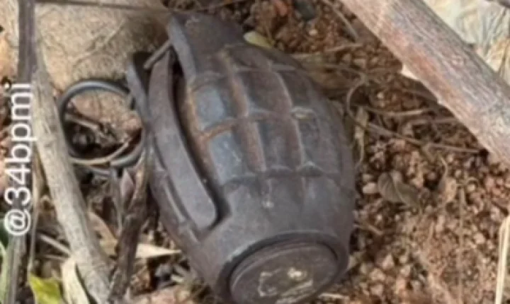 Granada é encontrada em Socorro e Polícia Militar aciona o GATE para neutralizar artefato