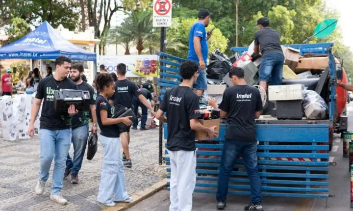 Inatel promove mutirão de coleta de lixo eletrônico em Santa Rita do Sapucaí