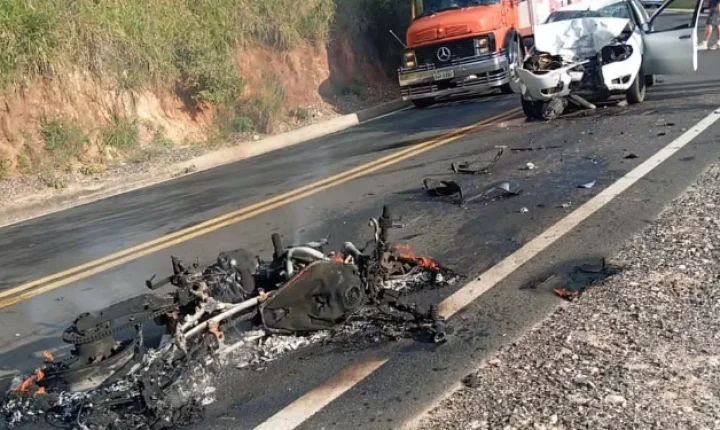 Mãe e filho morrem em acidente de moto entre Jacutinga e Albertina