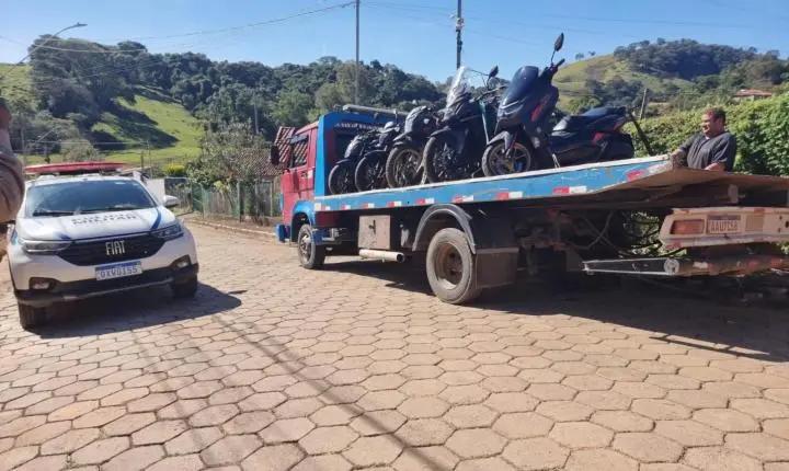 Operação impacto urbano em inconfidentes apreende motocicletas suspeitas e prende um indivíduo