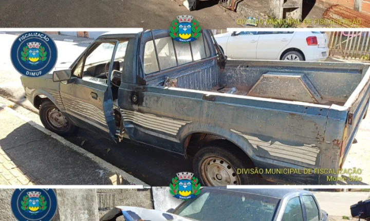 Prefeitura de Monte Sião intensifica fiscalização e remoção de veículos abandonados em vias e calçadas