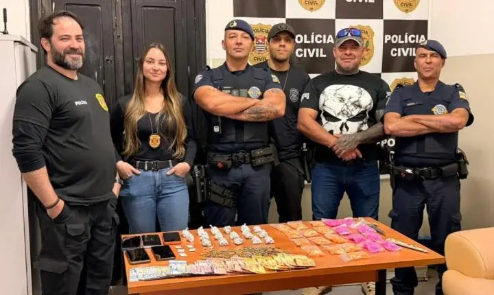 Prisão por tráfico de drogas em Águas de Lindóia mobiliza forças de segurança