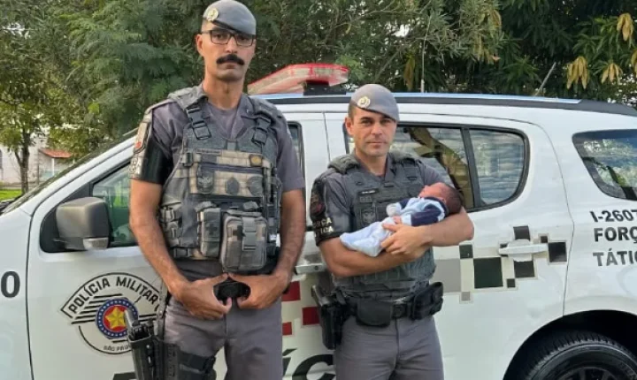 Recém-nascido engasgado é salvo por policiais militares em Itapira