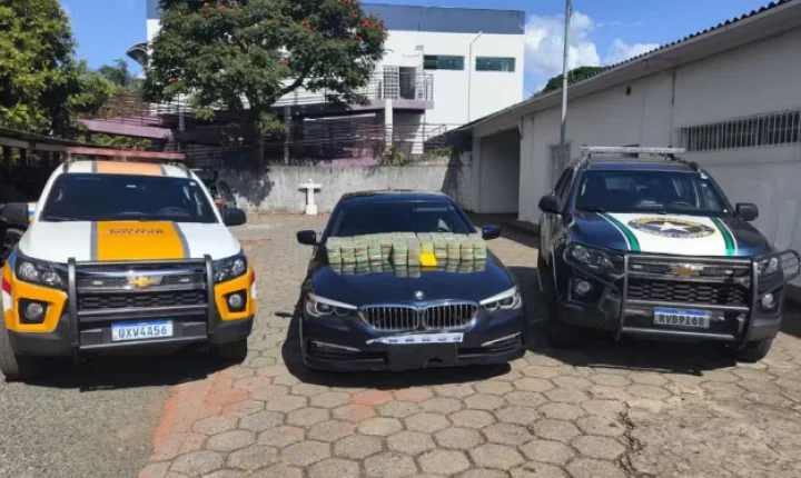 Trio paraguaio é preso com 80 kg de cocaína em carro de luxo na MG-050, no Sul de MG